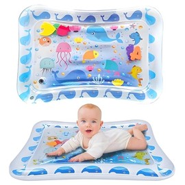 Cojín de Agua Inflable, Alfombrilla Acuática, Tapete de Agua Tummy Time, Tapetes Inflable de Agua, Juguetes Sensoriales Perfectos para Desarrollo...  