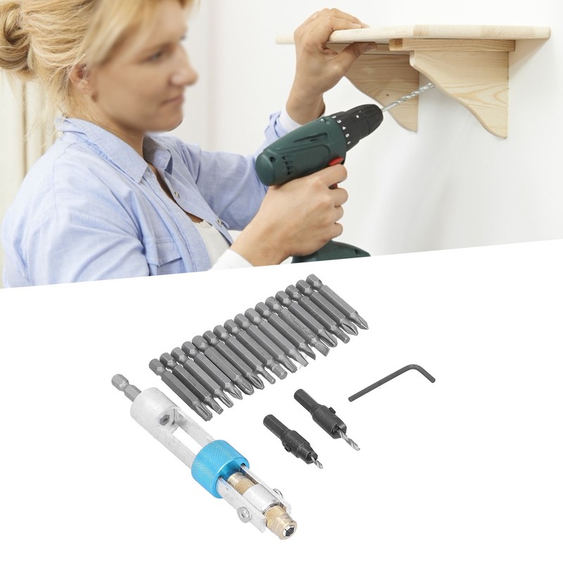 20Pcs/Set Countersink Drill Bit High Speed Steel Screwdriver Bits Screw