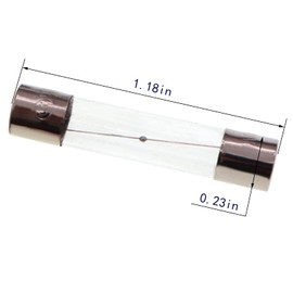 QBGTFAK 10 Pack T0.5AL250V 6x30 mm 0.5A 250V Fuses 0.24x1.18 Inch 0.5A amp 250 V Slow Blow Glass Fuses (0.5A)