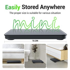 OVUTEK Bathroom Scale for Body Weight, Highly Accurate Digital Weighing Machine for People, Upgraded Batteries Included, Compact Size, LED Display, Physician Scale with Sturdy Tempered Glass, 400lb