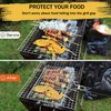 YQkangzhu Fish Grill Basket, Shallow Grill Basket, Folding Portable Outdoor