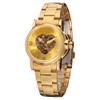 WINNER Heart Shape Hollow Automatic ​Mechanical Movement Business Men Watch(Gold)