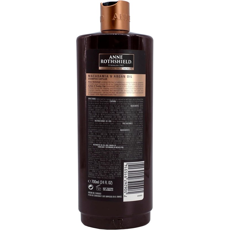 Anne Rothshield Shampoo Macadamia and Argan Oil 700Ml