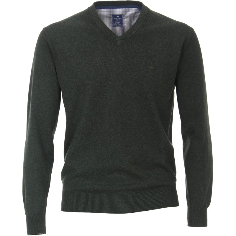 Redmond Men's Plain High Melange Pullover - brass Plain 100