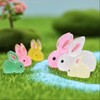 XineYuor Easter Bunny Figures, 28 Pieces Mini Rabbit Figures, Miniature