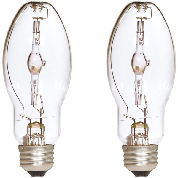 GoodBulb 150-Watt Metal Halide HID Light Bulb | E26 Base EDX17 ANSI Code M102 | High Output HID Light | 4000K Cool White Color | Clear Finish (Pack of 2 Bulbs)