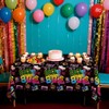 4 Pcs 80s Tablecloths Plastic Back to the 80's Birthday