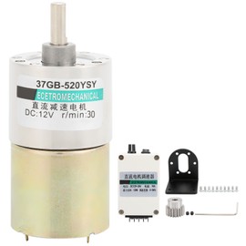 DC Reduction Motor Adjustable Speed CW/CCW DC12V with Bracket for Micro Machinery30rpm/min