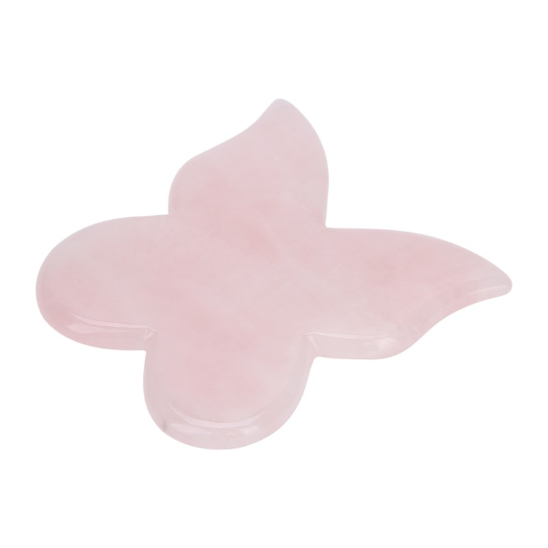 Pink Jadestone Scraping Board Butterfly Shape Massaging Gua Sha Board