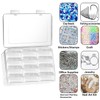 Small Clear Box Bead Storage Plastic Containers with Lid 12