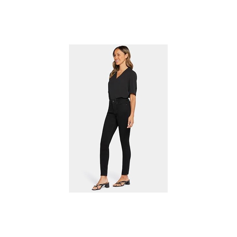NYDJ Women's Ami Skinny Geometirc Print Jeans, black