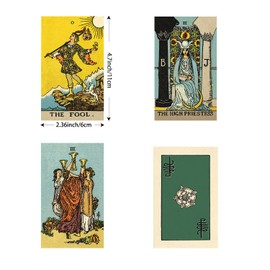 DDFF Tarot Cards for Beginners, 78 Rider Tarot Cards, Divination Tools Card Games, Tarot for Beginners Divination Toy Holographic Tarot Cards Fate Divination Card (Tarot)