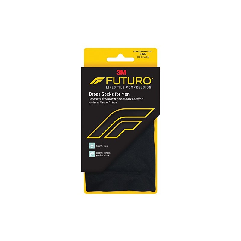 Futuro Mens Dress Socks, Black, 71036blen, Large