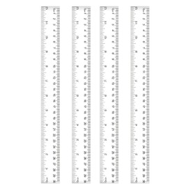 MOXYOY Plastic Ruler Set, 4Pcs 30cm/12in Clear Ruler Kit Transparent Straight MeasuringTool for Student Classroom School Office Home