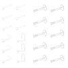 LAURITAMI Clear Piercing Retainers Bioflex Lip Labret Nose Stud Plastic