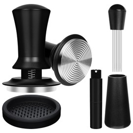 Y-Step 51mm Espresso Tamper Set with 30lb Calibrated Spring Loaded, Espresso Accessories Kit with Coffee Tamper Tool, Coffee Stirrer, Tamper Mat, Spray Bottle, Barista Hand Tamper for Espresso Machine