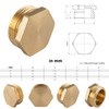 Brass plug, 3/4 inch, male thread, pipe plug. hexagonal, end