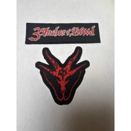 Heavy Metal 3 Inches Of Blood Patch Lot Of 2 Iron/Sew On Embroidered Heavy Metal Patches