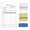 Thank You Receipt Book, 3.4x5.5" Handheld 2-Part Carbonless Sales Invoice