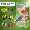 Hosukko 2PCS No Mess Bird Feeder, Transparent Acrylic, Reducing Waste,