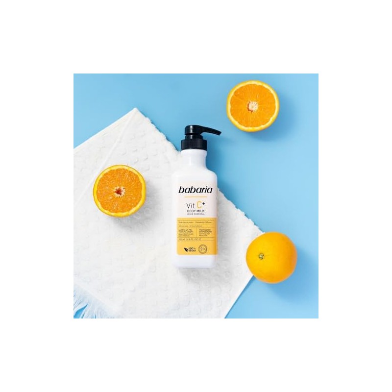 Babaria Leche Corporal Vitamina C, Blanco, 500 ml