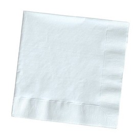 Club Pack of 500 Classic Dove White Premium 3-Ply Disposable Beverage Napkins 5"