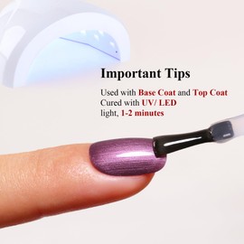 Ozzeal Pearl Gel Nail Polish - Burgundy Red Glitter Pearl Shimmer Gel Nail Polish, Fall Winter DIY Manicure 15ML