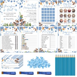 Cowboy Baby Shower Games, Pacifier Hunt, How Big Is Mommy's Belly, Baby Bingo, Baby Bump or Beer Belly, Guess Who Mommy Or Daddy? Children's Book Emoji Pictionary, Word Scramble, Price is Right