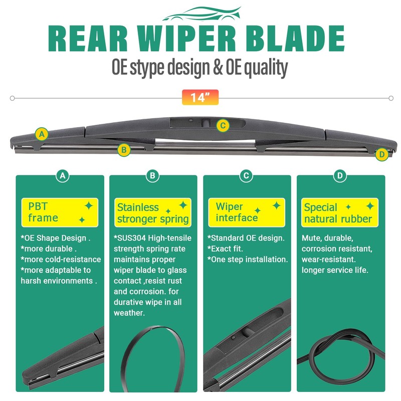 26" 16" 14" Windshield Wiper Blades Replacement for Honda CRV