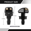 Fluher 2 PCS Car Front Windshield Water Spray Nozzle, 0.7"