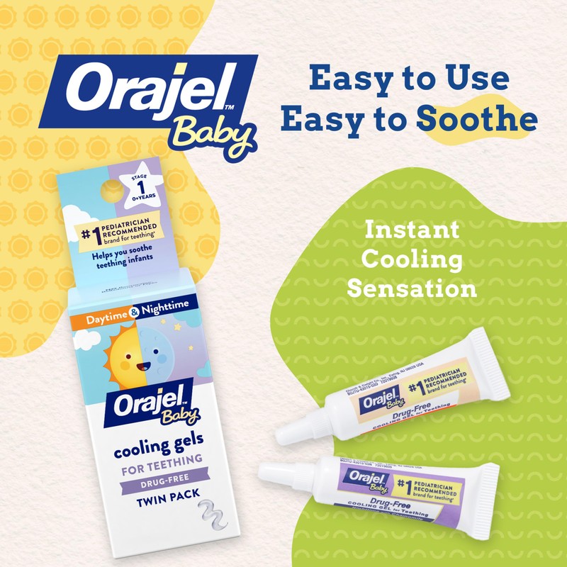 Orajel Baby Daytime & Nighttime Cooling Gels for Teething, Drug