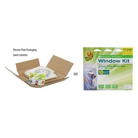 Duck Brand Indoor 10-Window Shrink Film Insulator Kit, 62 in. x 420 in., Brown Box Packaging, 285233