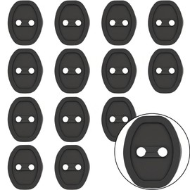 12pcs Universal Silicone Car Door Lock Cover - Protective Door Latch Covers for Most Vehicles, SUVs, Trucks (Easy Installation, Durable & Scratch-Resistant)