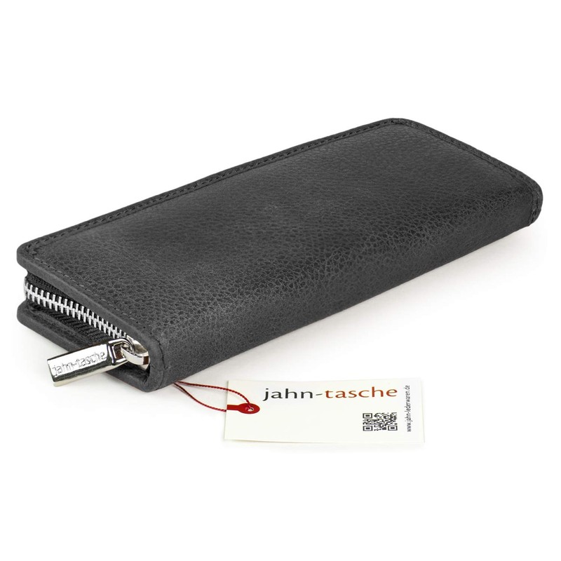 Jahn-Tasche Exclusive Medium Buffalo Leather Pencil Case 012, black, pencil