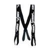 Steel Junior Braces Black Plain Faux Leather Adjustable 1.35" to