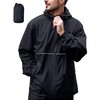 ZITY Men's Rain Jacket Waterproof with Hood Lightweight Raincoat for