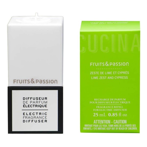 Cucina Lime Zest and Cypress Fragrance Diffuser Plug and Refill Set