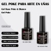 Kit Esmalte Uñas Gel Blanco,gel Crear Letras, Ondas Y Flores