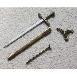 AIT Collectibles S4869 Envelop Letter MARTO Opener Emperor CHARLEMAGNE Knife Sword 1:4 Scale 10"