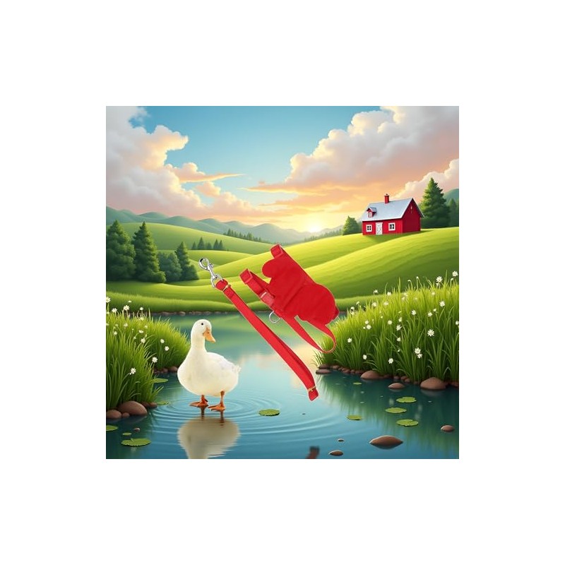 Duck Harness, Adjustable Chicken Walking Harness Breathable Pet Vest for