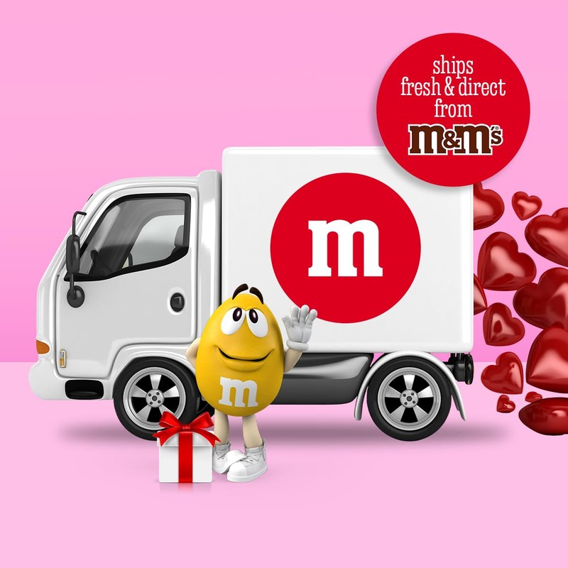 M&M’S Galentine’s Day Chocolate Candy, 2 lbs, Celebrate Love With
