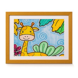 LAVERNA Art Frame, A4, A4, Art Picture, Stylish, Interior, Children's Picture, Art Frame, Photo Frame, Wooden, Photo Frame, Storage, Portrait & Horizontal Use, Large Capacity Storage (Wood)