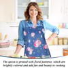 CYNOSURETECH 2 Floral Pattern Aprons And 2 Hooks, Waterproof Apron,