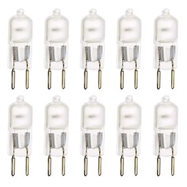 10 Pack Frosted DIMMABLE Halogen T4 Q75/GY6.35/FR/120V GY6.35 JCD 75 Watt 75W 120 Volt Light Bulb Electric Wax Melter Plug In Oil Warmer Aroma Therapy Spa Tart Zen Physio Scent Lighting Fixture gy6.35