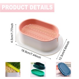 LIFTATAPA 3Pcs Cat Grass Planter, Plastic Wheatgrass Planting Trays Hydroponic Cat Grass Growing Kits for Indoor Cats Soilless Nursery Box Pet Grass Pot (3 Color)