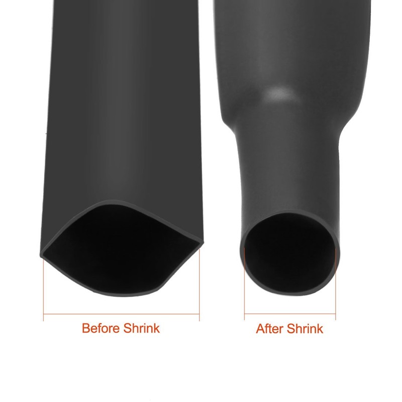 sourcing map Heat Shrink Tubing 25mm Flat Width 1m 2:1