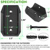 Toscoco 20 Pcs Heavy-Duty Aluminum ADC-12 Deck Railing Bracket Connectors