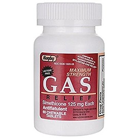 RUGBY SIMETHICONE 125MG CHEW TAB SIMETHICONE-125 MG white off White 60 TABLETS UPC 305361020088