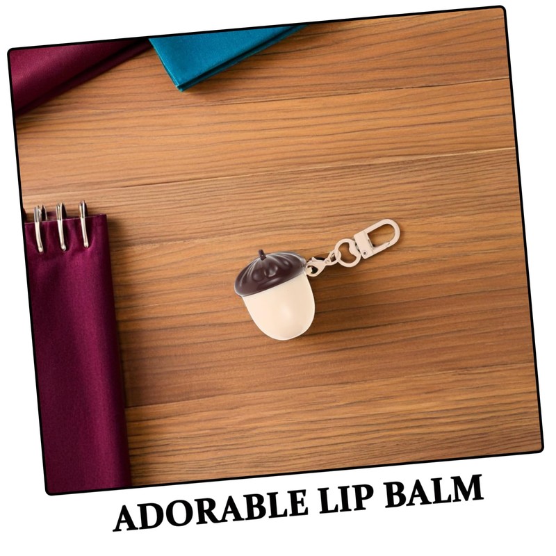 Outanaya 2pcs Lip Balm Portable Chestnut Flavor Hydrating Moisturizer Non