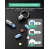 TISUR Titanium Small Pill Case,Mini Single Keychain Pill Holder Portable